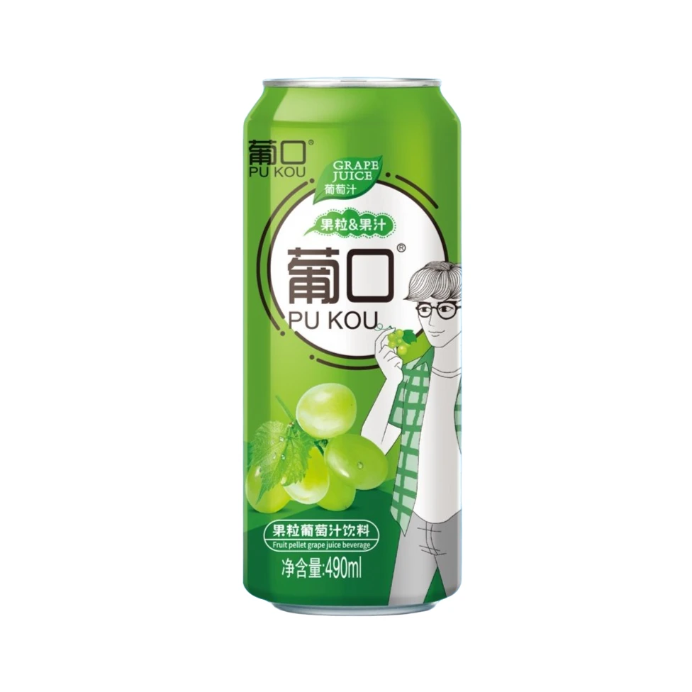 葡口葡萄汁果粒饮品7350ml(490ml*15罐)