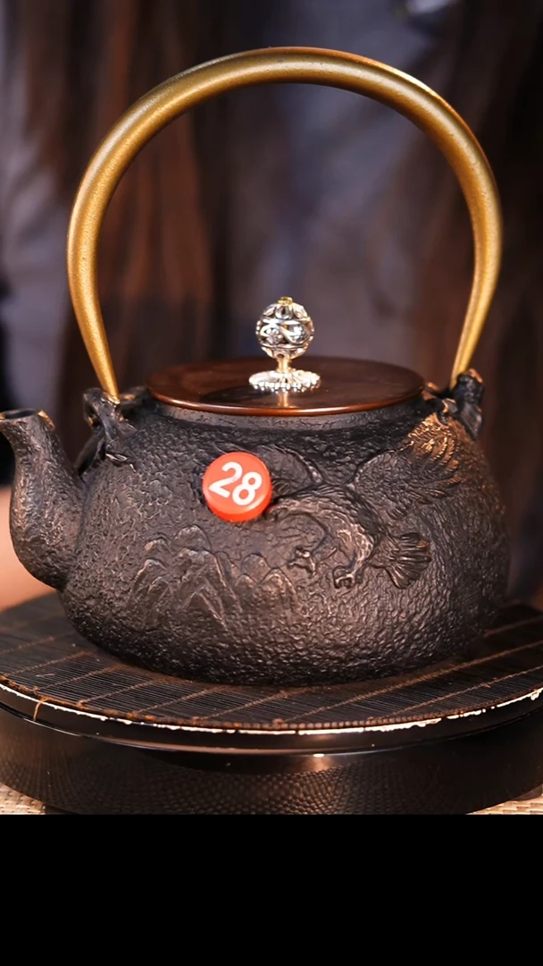 手工壶日本回流砂铁壶煮茶煮水-红28