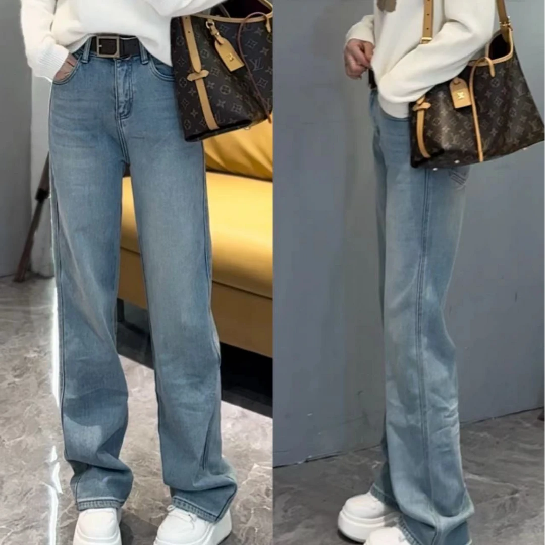 0912浅色窄版直筒裤