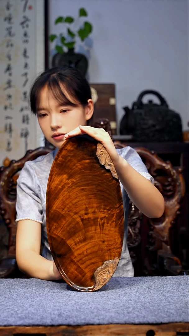 金丝楠 【56】精品满花纹 重工雕刻干泡茶盘