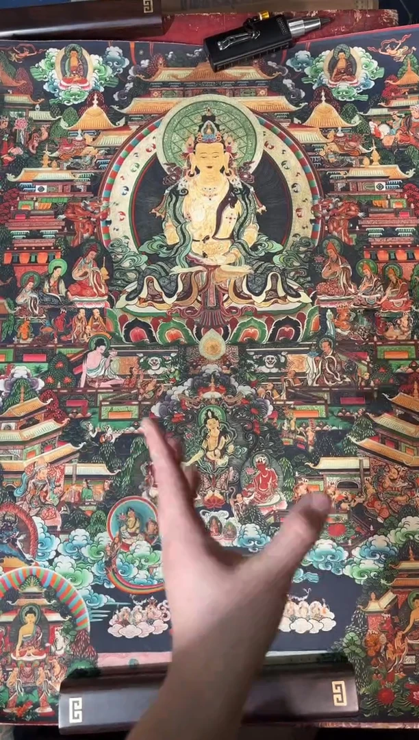 卷轴画龙妹的唐卡tk16