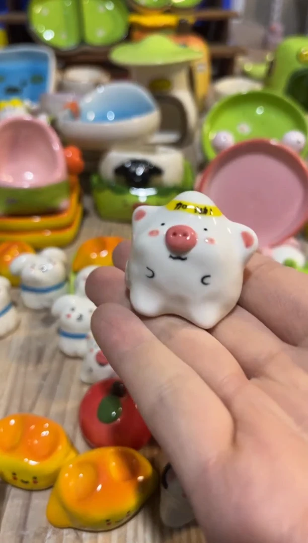 259手绘釉下彩微瑕陶瓷