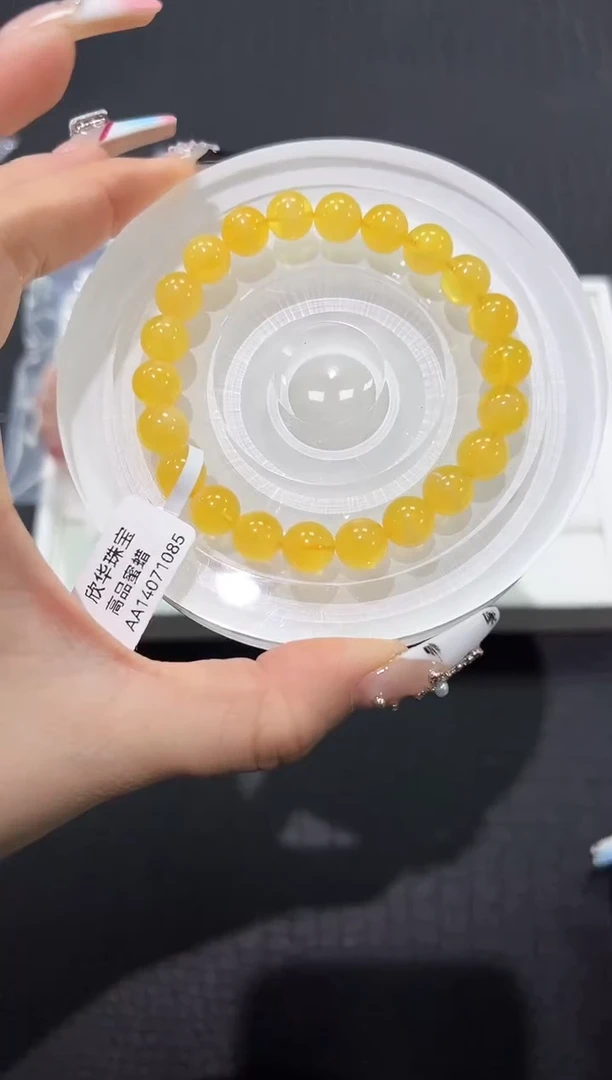 未镶嵌蜜蜡手串4b多样性发其一【1条】默认微瑕