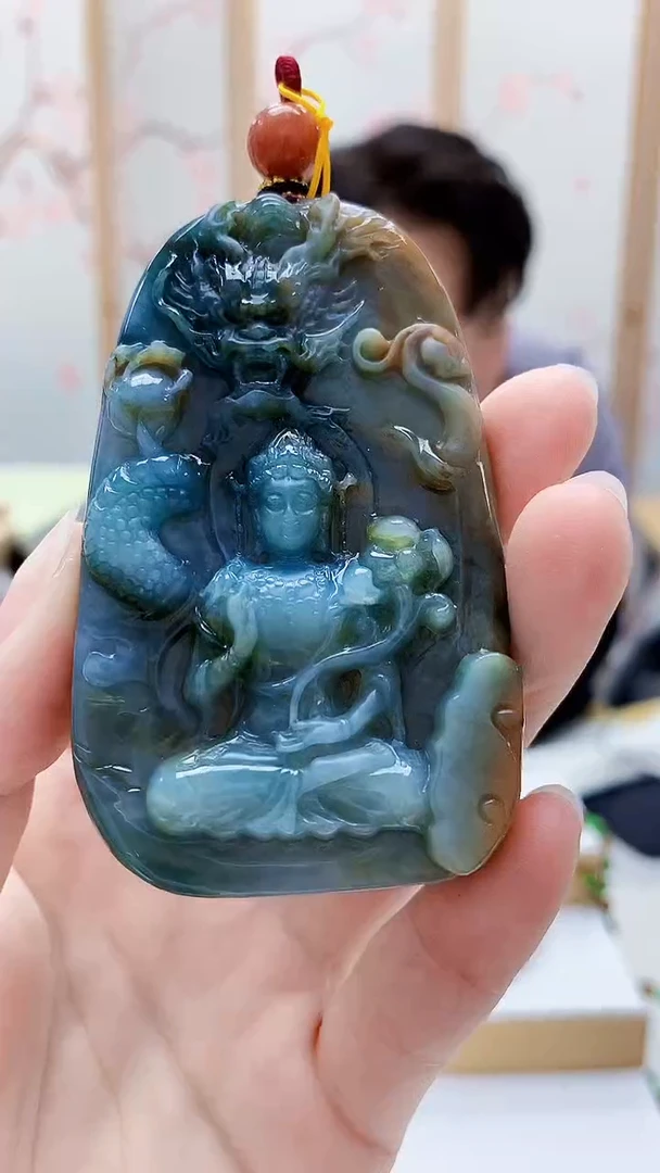 未镶嵌定制翡翠5060ry-毛货挂件72