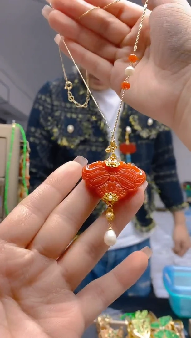 【闪购商品】翡翠耳饰合金142翡翠锁骨链