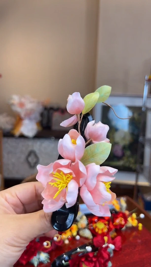 刺绣 非遗绒花（发饰）