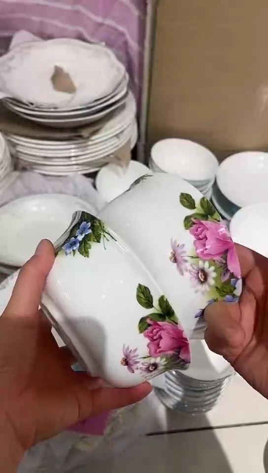 骨瓷2个6面碗隆达骨瓷