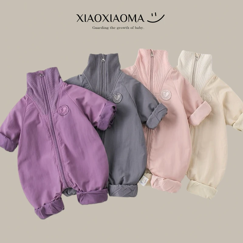 【XXM】婴儿冲锋衣运动风连体衣男女宝宝时尚春秋款外出爬服