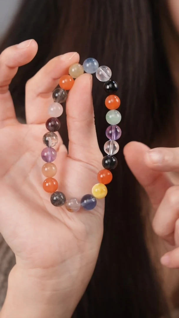 【闪购商品】水晶手串未镶嵌多宝手串（颜色配列随机）