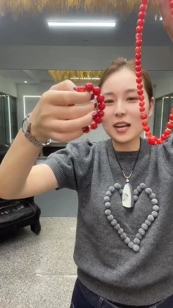 红色珠链多样性发货一件