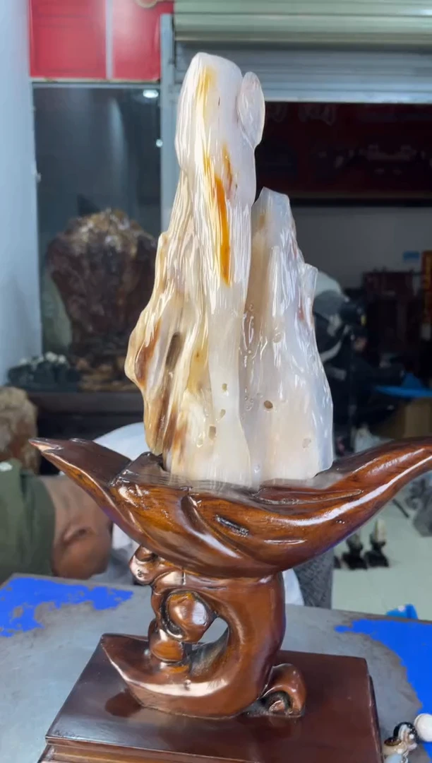 未镶嵌摆件硅化玉23