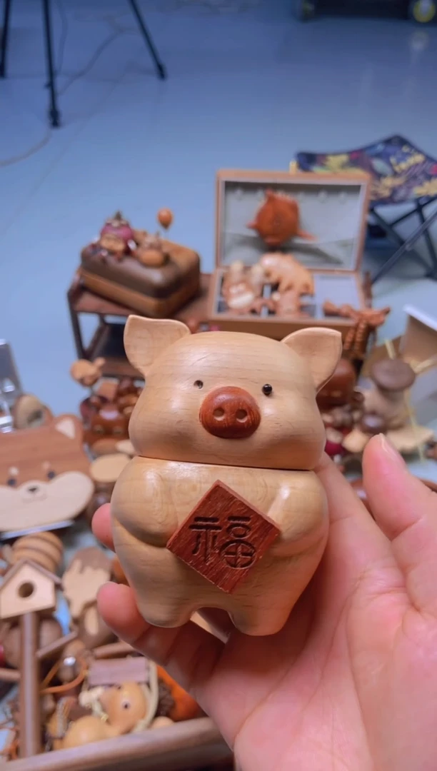 微瑕 小猪牙签罐