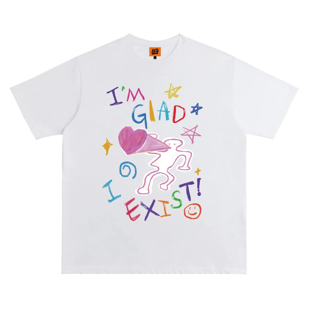 FNIFNI（FNI小人）男女同款t恤美式复古纯棉短袖上衣24潮新款