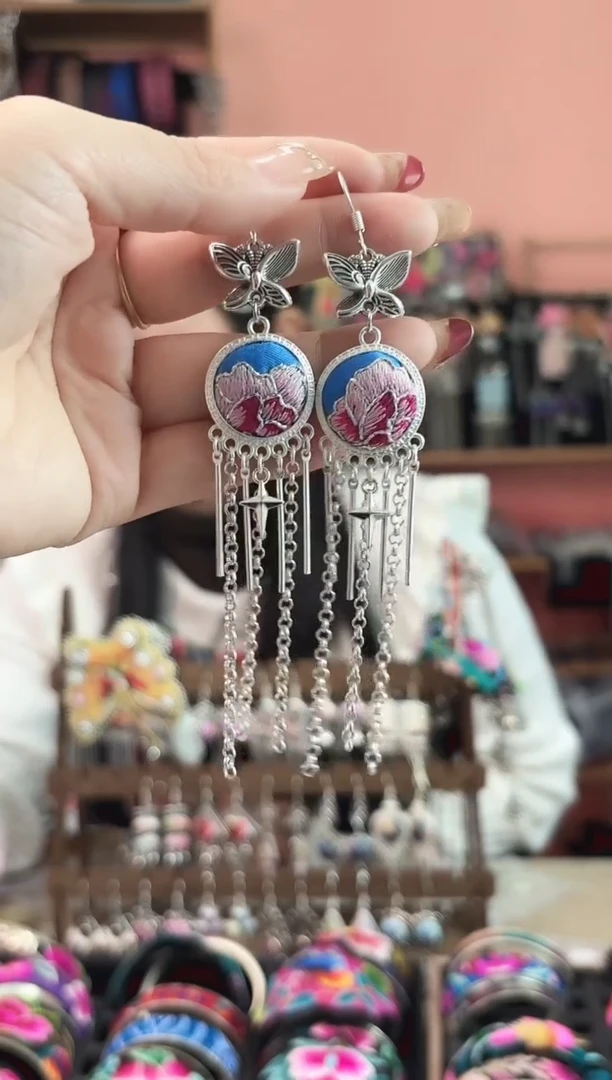 织绣艺枝独绣手工饰品116