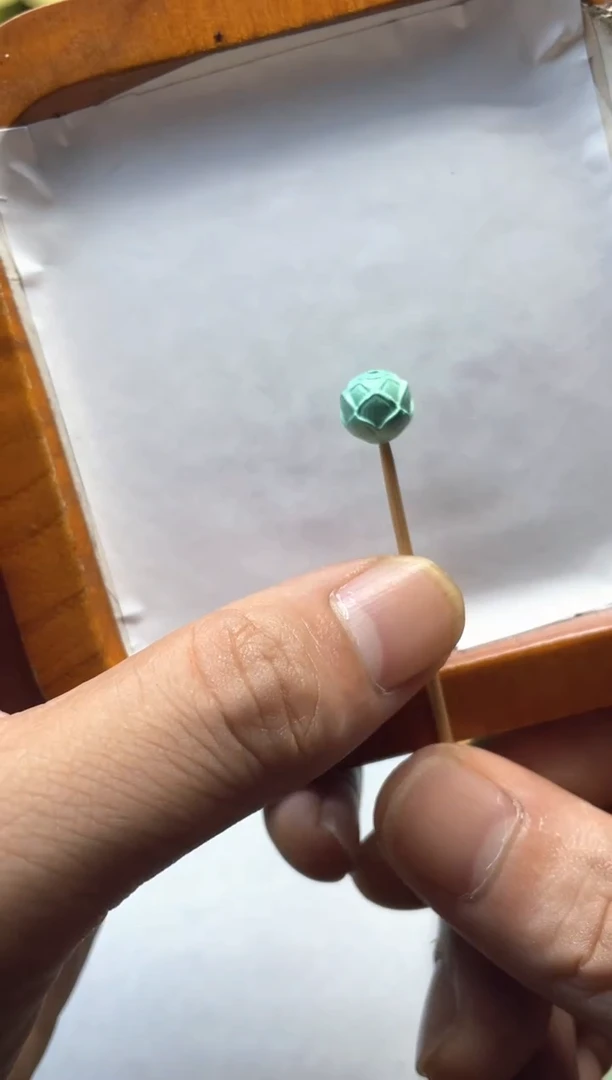 无非金属绿色卡8立体莲花单珠