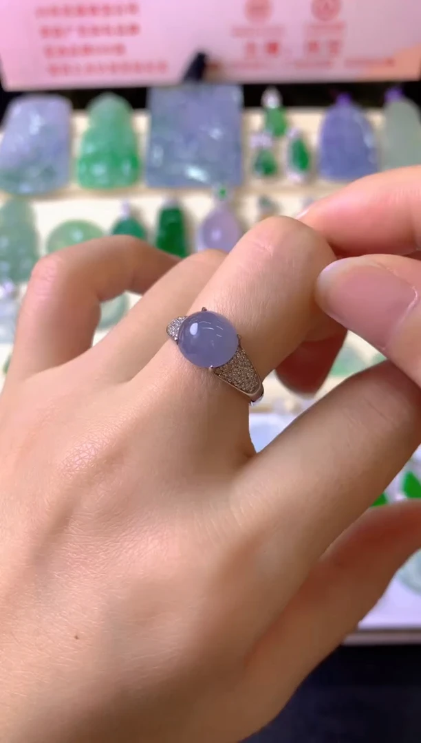 银S925镶嵌戒指翡翠曾*戒指