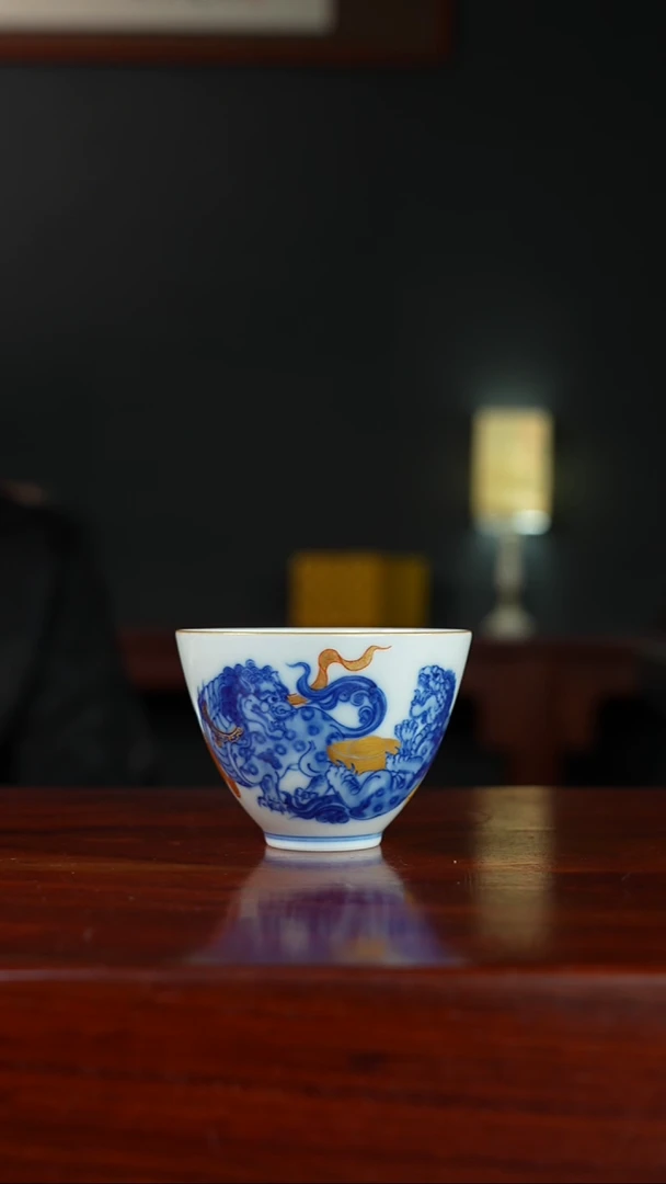 冯氏 · 祖传窑描金貔貅单杯非遗传承400余年 · 纯柴窑