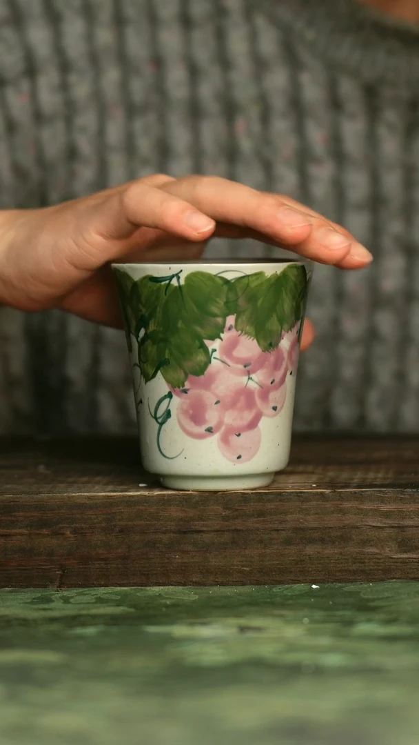 陶瓷青诗集手工手绘瓷器