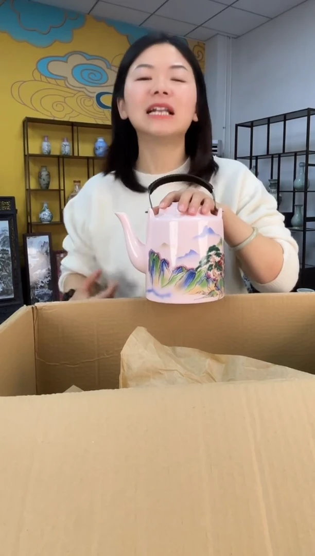 摆件瓷景德镇提梁壶