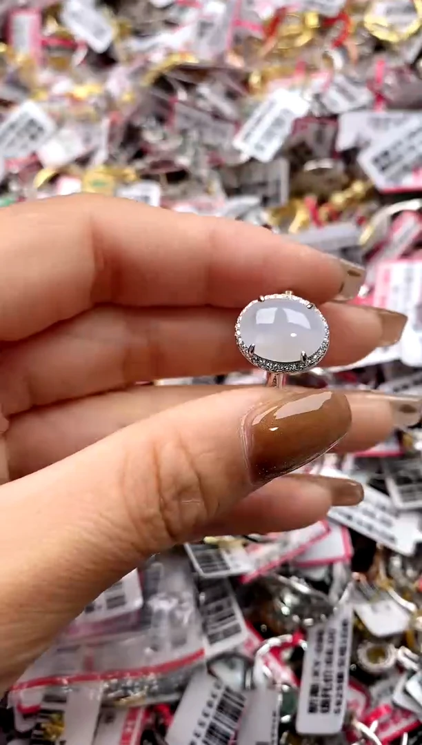 【闪购商品】翡翠戒指银S925镶嵌33333333    6