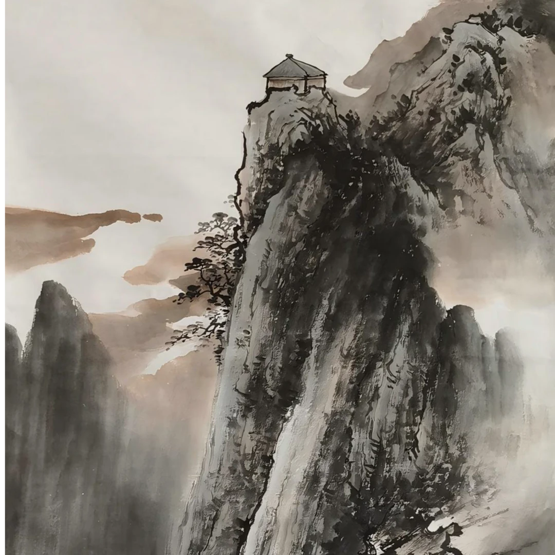 【辽拍】V250311-1-03《山水》（8.5平尺) 纸本镜心 yy15t