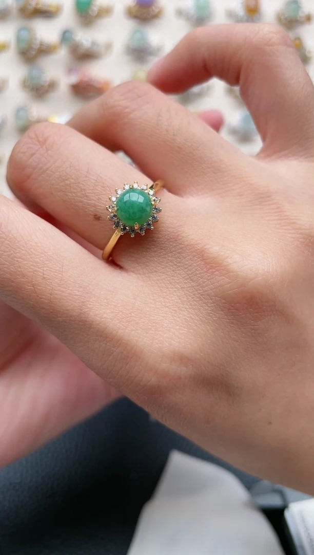 【闪购商品】翡翠戒指银S925镶嵌1111