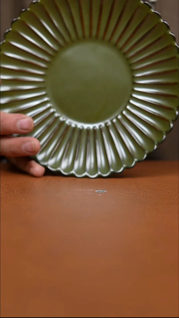 盘茶叶沫满茶菊瓣盘19口径一级