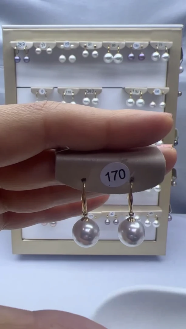 【闪购商品】淡水珍珠耳饰18K金镶嵌170