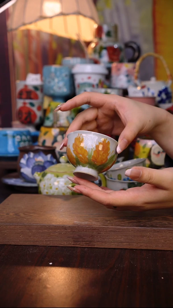 杯子陶泥垚手作 景德镇手工手绘陶瓷器物