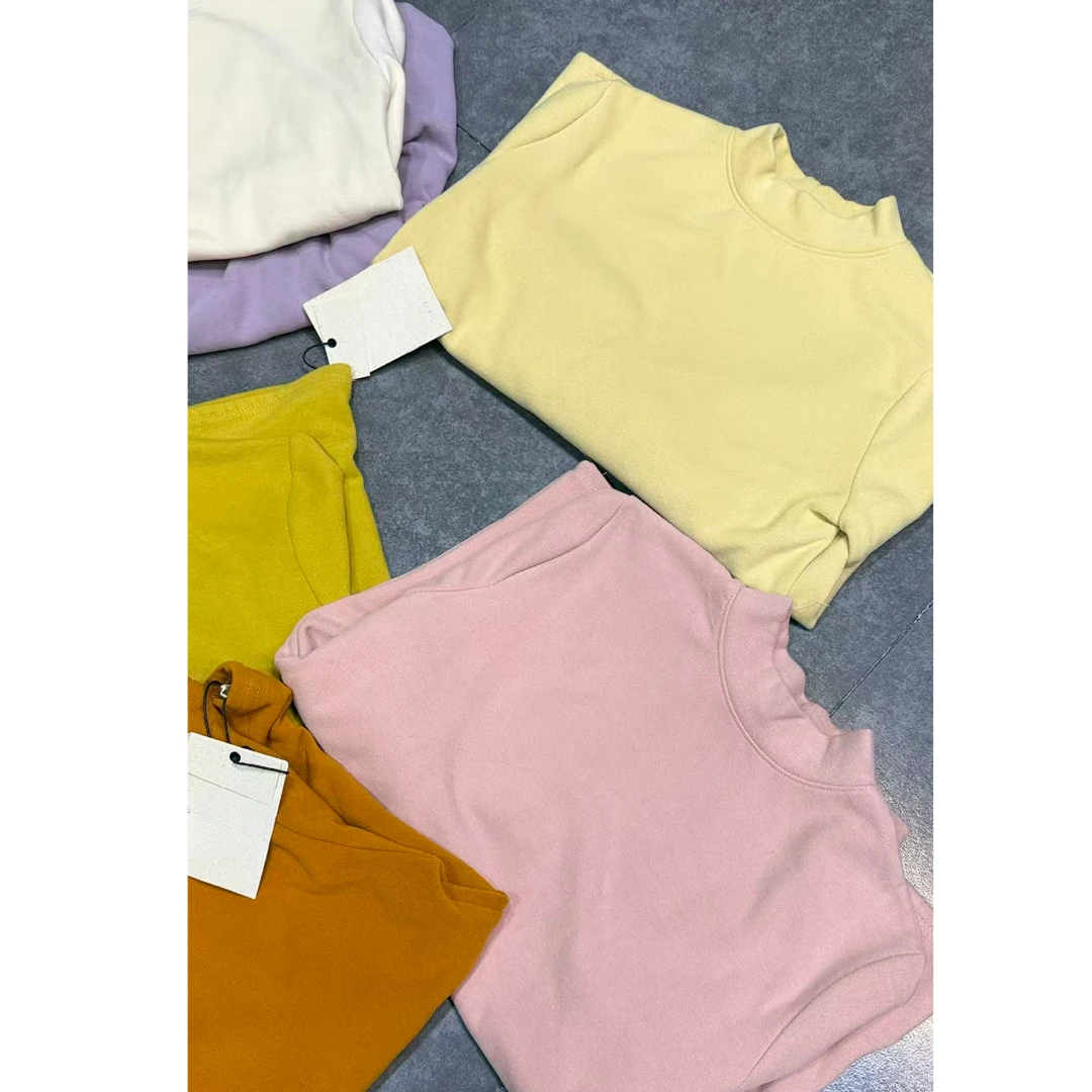 156冬款加绒小中领打底t恤YY(衣长55)