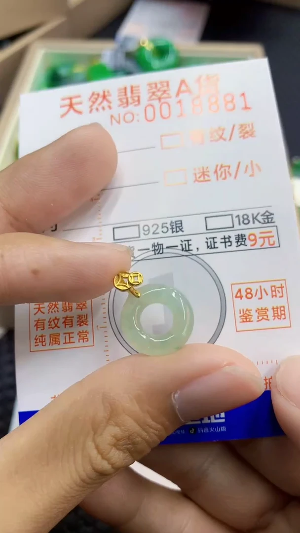 翡翠未镶嵌吊坠(不含链)1