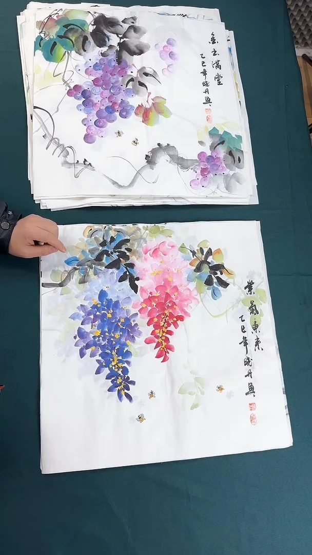 【闪购商品】国画紫气东来手绘画心10