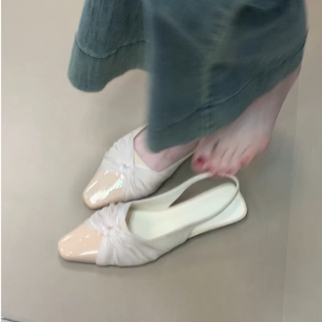 包头凉鞋女夏季外穿2024新款小众女士凉鞋配裙子拼接