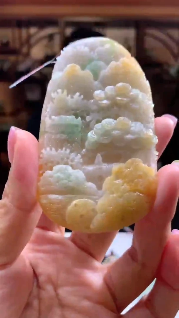 翡翠未镶嵌颈饰1085jj-毛货挂件9