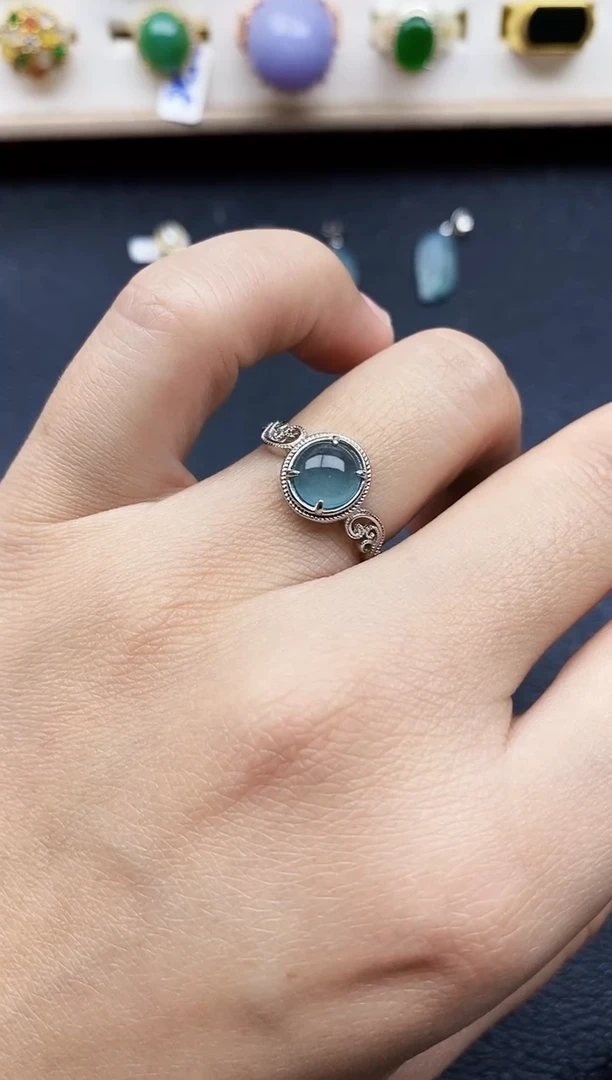 【闪购商品】翡翠戒指银S925镶嵌11111