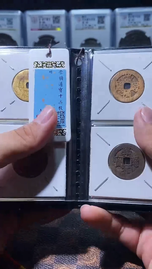 铜A706精品水表金崇祯通宝12枚册(斐龍)