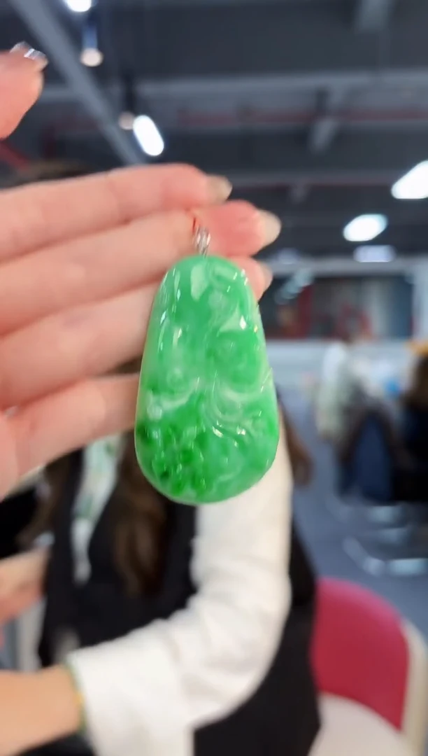 【闪购商品】翡翠颈饰18K金镶嵌缅料A货/支持复检/一件