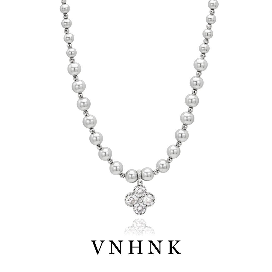 铜合金仿珍珠项链 美可儿   D271 灰色（44cm 8mm6mm）气质简约项链