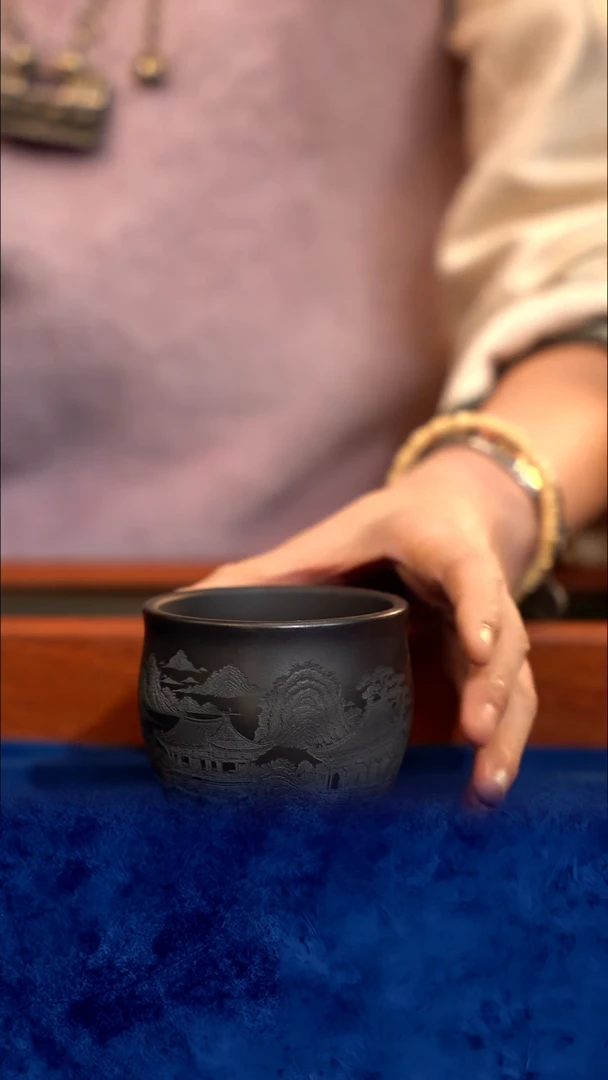 紫砂 宜兴紫砂   石黄大杯