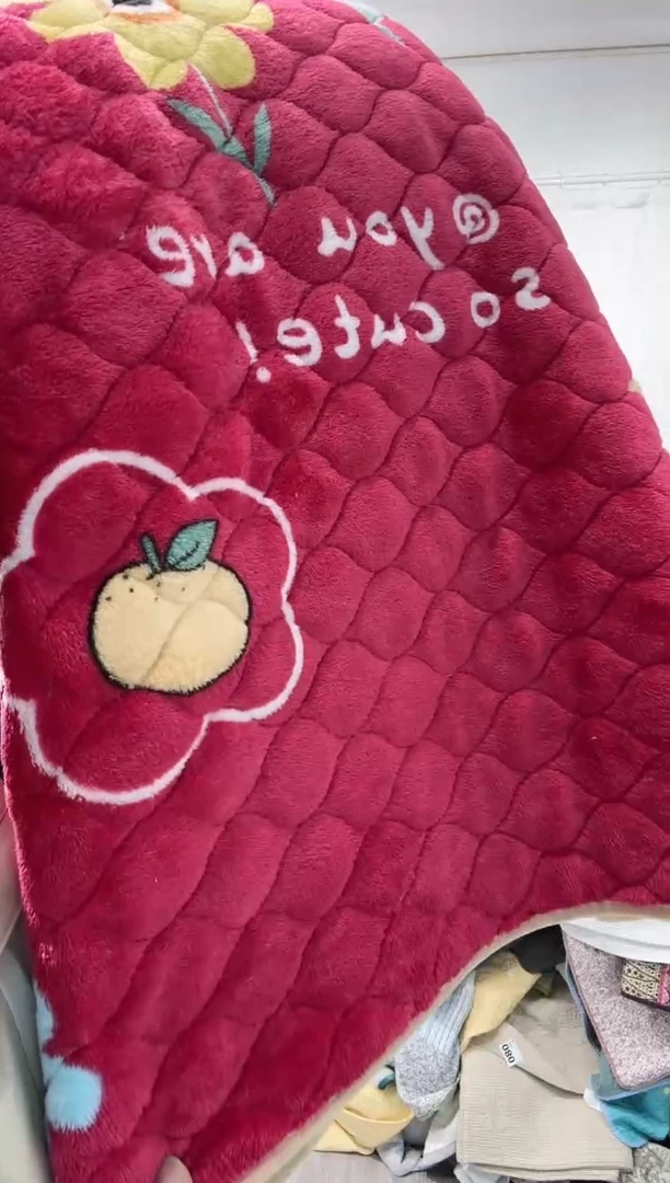 棉180*200绒床盖34号微瑕