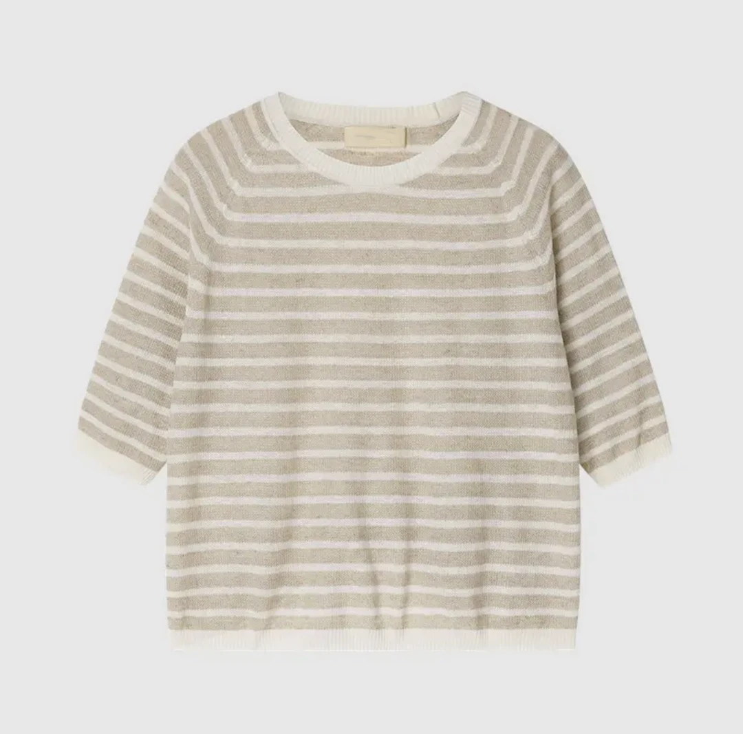 256026-小禾 【商场同款】麻丝混纺套头针织衫