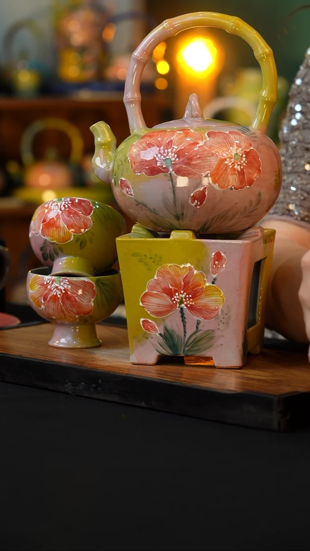 杯手绘心瓷陶瓷浮力