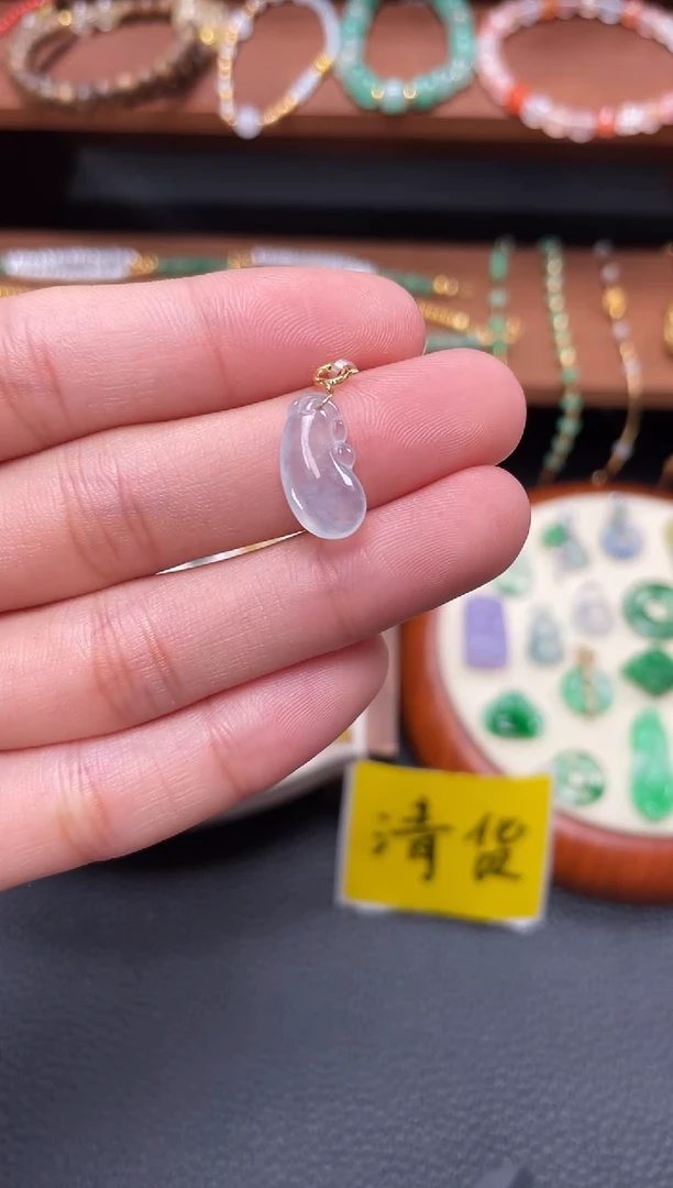 【闪购商品】翡翠吊坠(不含链)18K金镶嵌一个  JK453