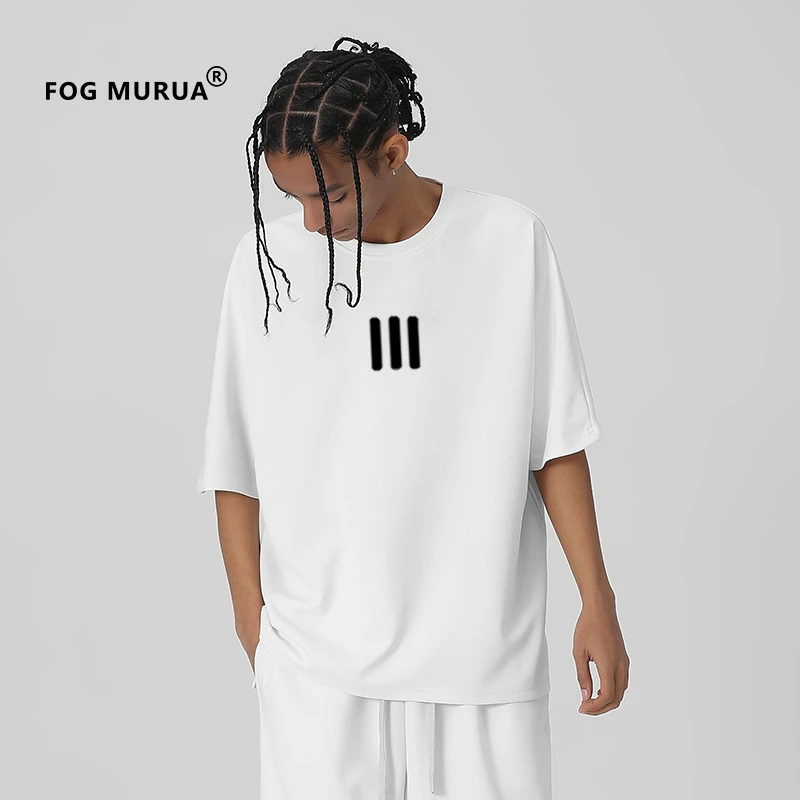 FOG MURUA2025年夏季新款潮牌男女款短袖第八季主线联名三条杠T恤