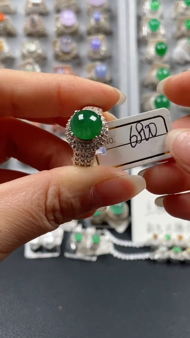 【闪购商品】定制翡翠未镶嵌璟瑶翡翠戒面 219