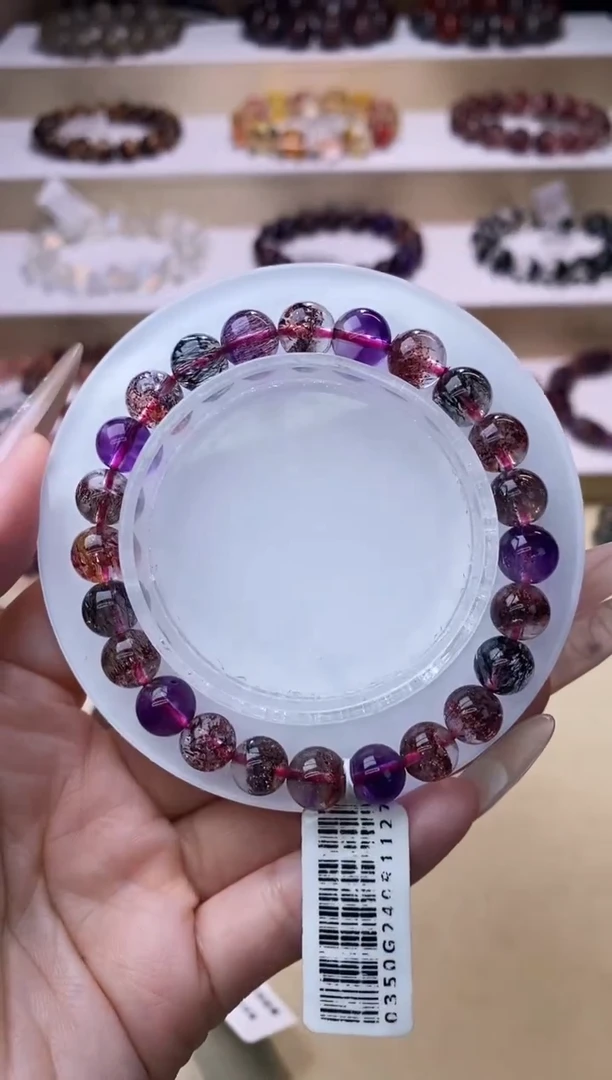 【闪购商品】水晶手链未镶嵌黑加仑超七单圈8m+