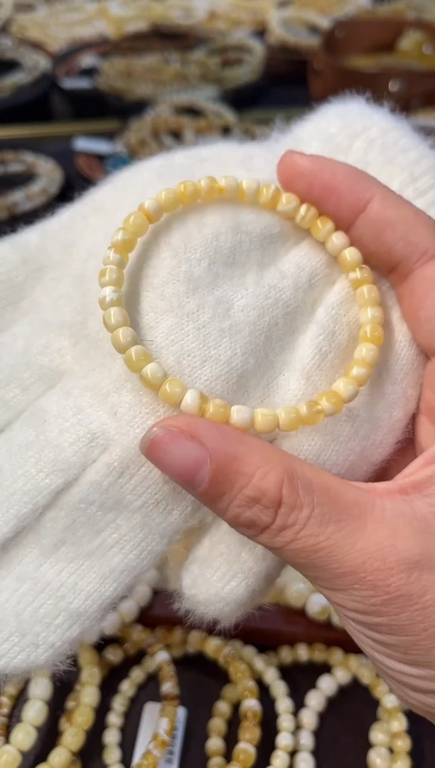 裸石琥珀未镶嵌蜜蜡手串