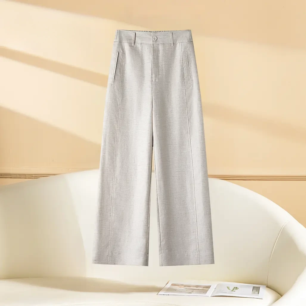 云舒裤～天丝亚麻夏季透气凉爽直筒百搭九分裤7980