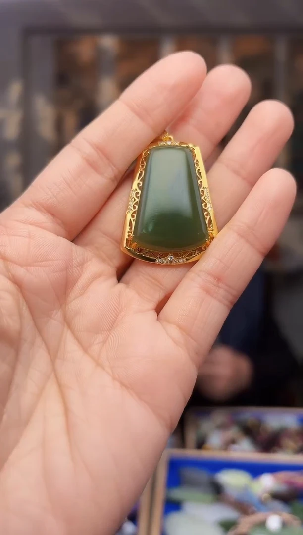 【闪购商品】和田玉颈饰银S925镶嵌拍一发一