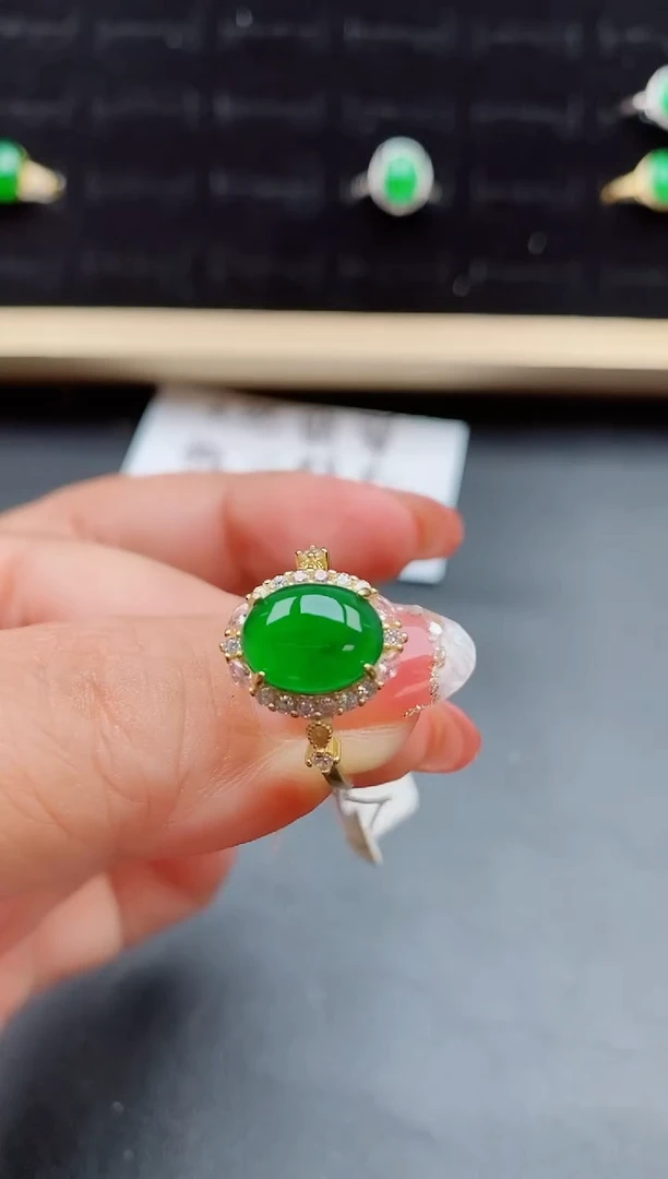 【闪购商品】翡翠戒指银S925镶嵌508500